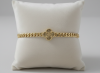 1414a Bransoletka elegancka złota 16+3cm pozłacana 14k koniczyna marokańska